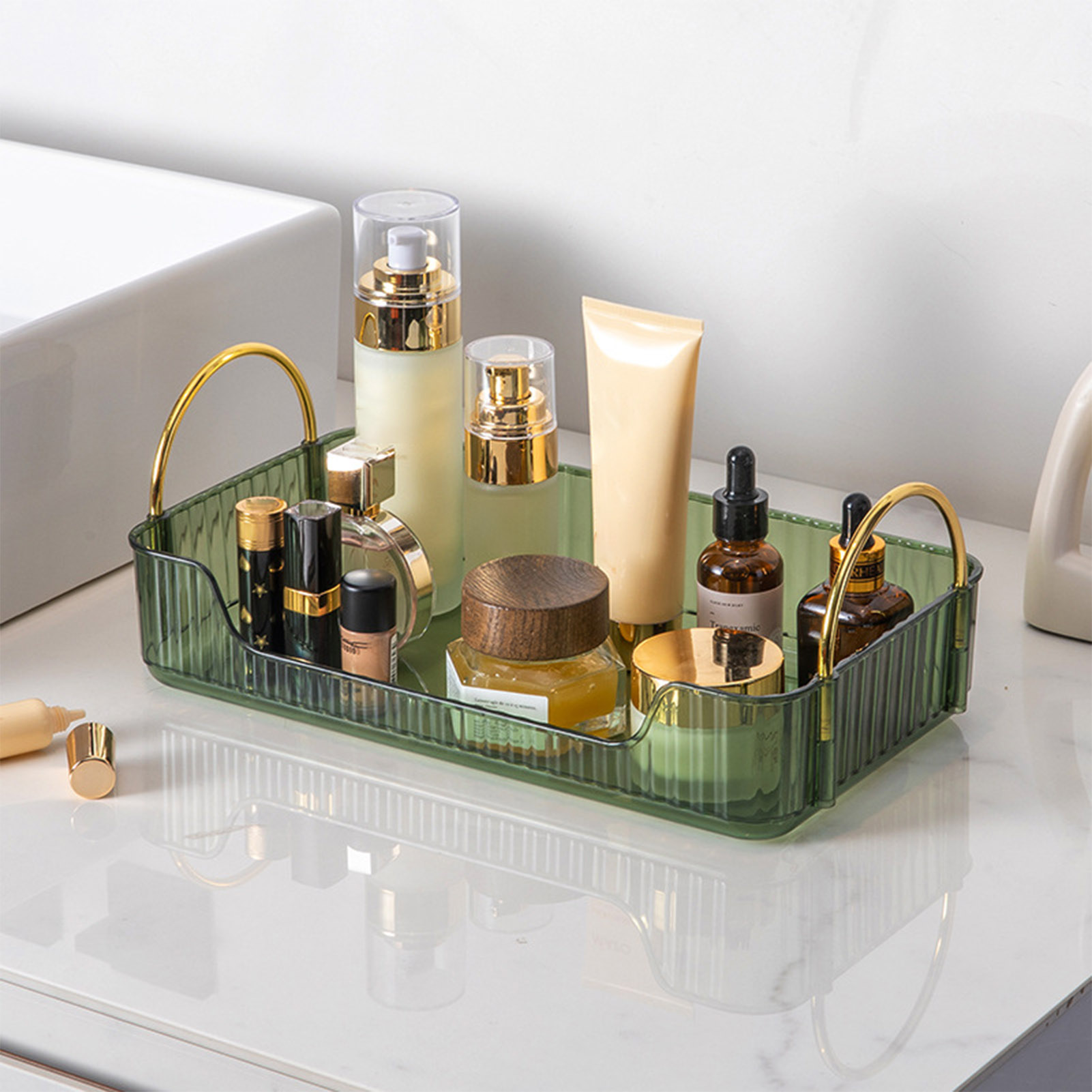 Home Bathroom Supplies - Badkamerorganizerrek Licht Luxe Acryl Opbergdoos voor