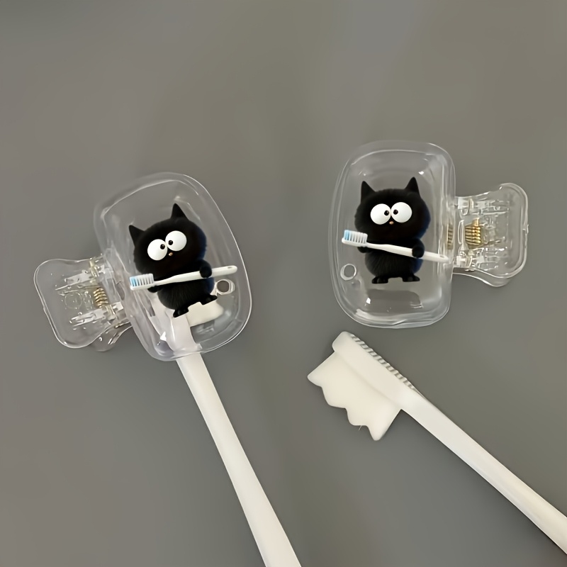 Home Bathroom Supplies - 2 stuks Kitten Rose tandenborstelhoes, draagbare