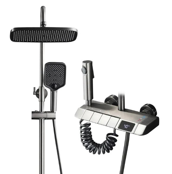 Home Bathroom Shower - Nieuwe ouderwetse messing pistool grijze pianodoucheset