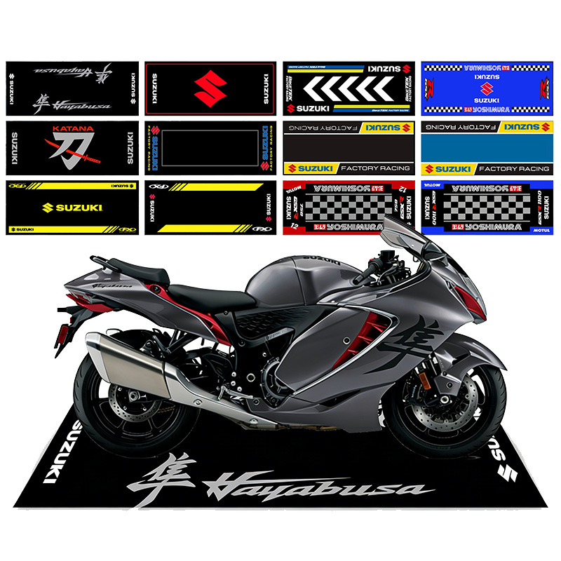 Home Bathroom Rugs - Motorfiets displaykleed Suzuki parkeermat antislip garagemat
