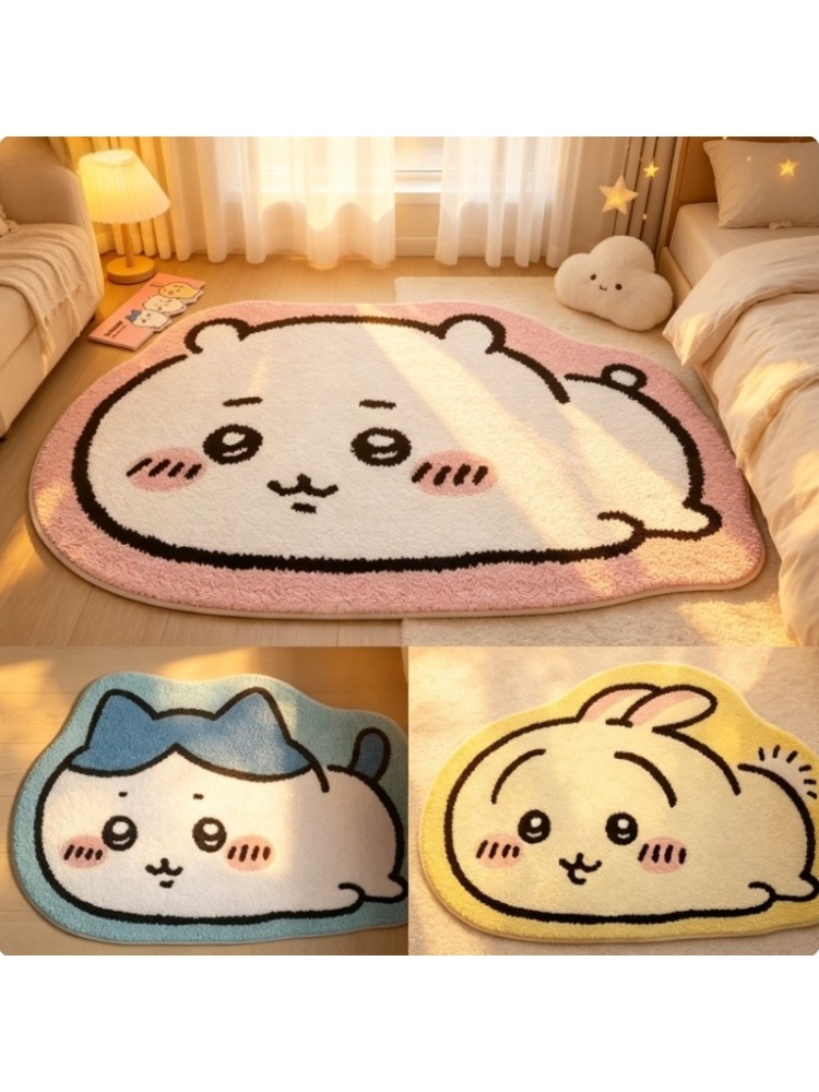 Home Bathroom Rugs - Chiikawa Cartoon Tapijt Anime Hachiware Usagi