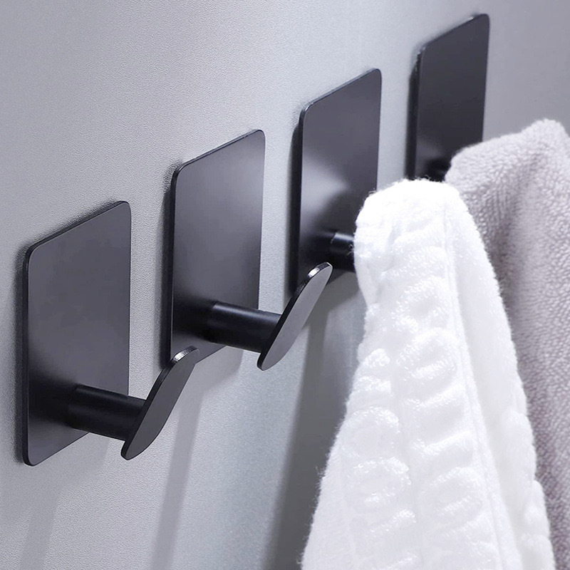 Towel Bar Stainless - 4/1 stuks roestvrijstalen badkamerhaken, zelfklevende wandhaak,