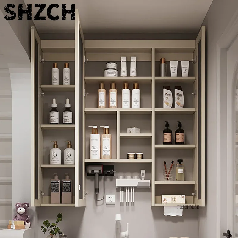Home Bathroom Cabinets - Moderne, verdikte badkamerspiegel met geïntegreerde slimme