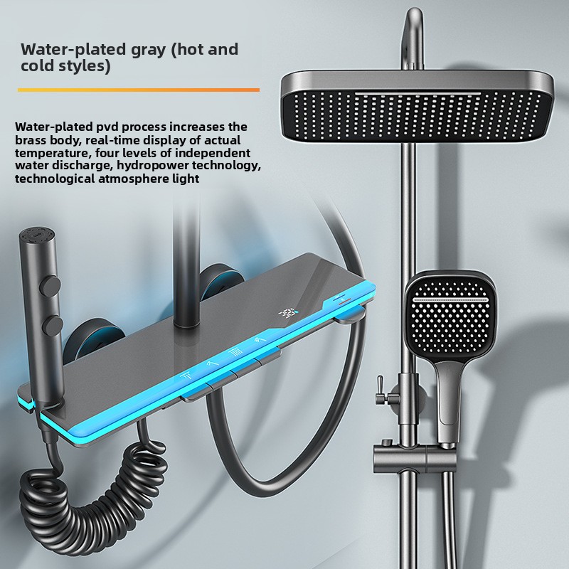 Home Bathroom Shower - Slimme digitale display thermostatische doucheset met