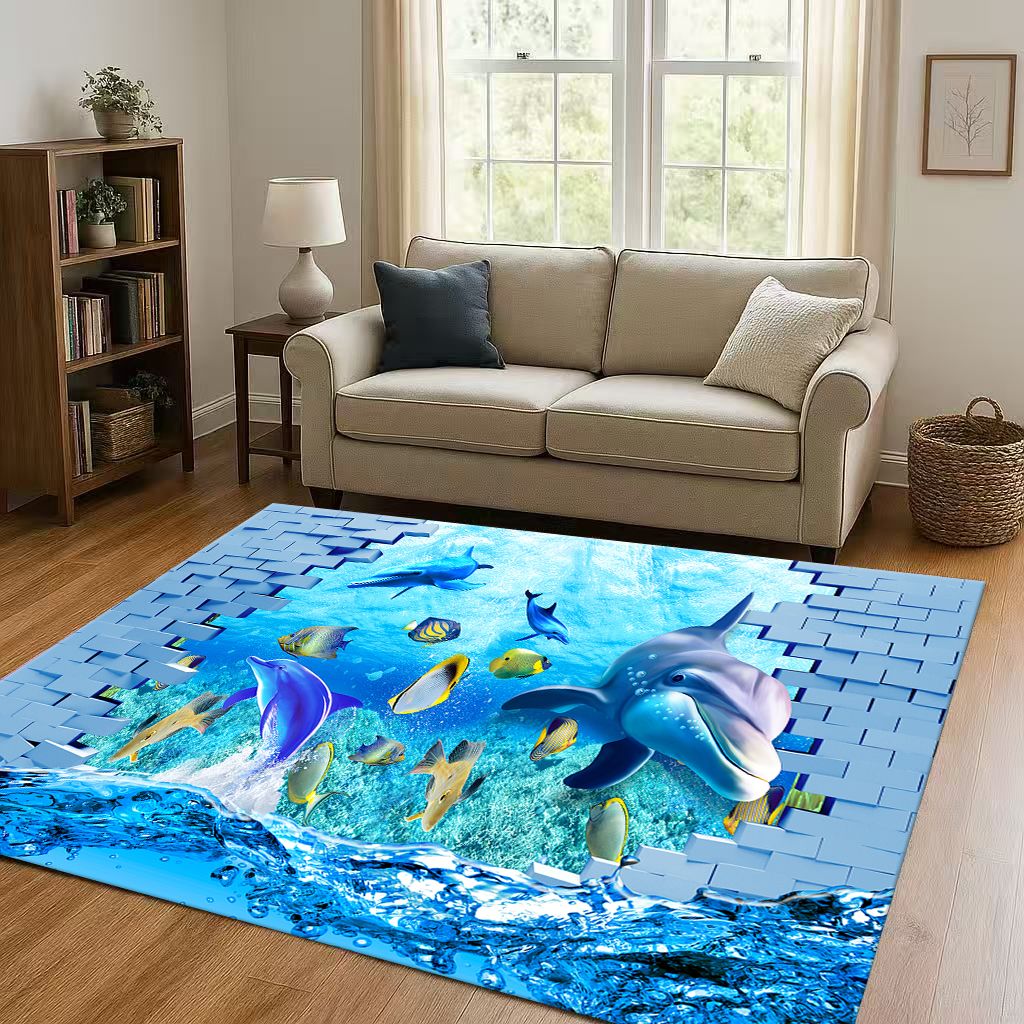 Home Bathroom Break - 3D Illusie Onderwaterwereld Breaking Muur Woonkamer