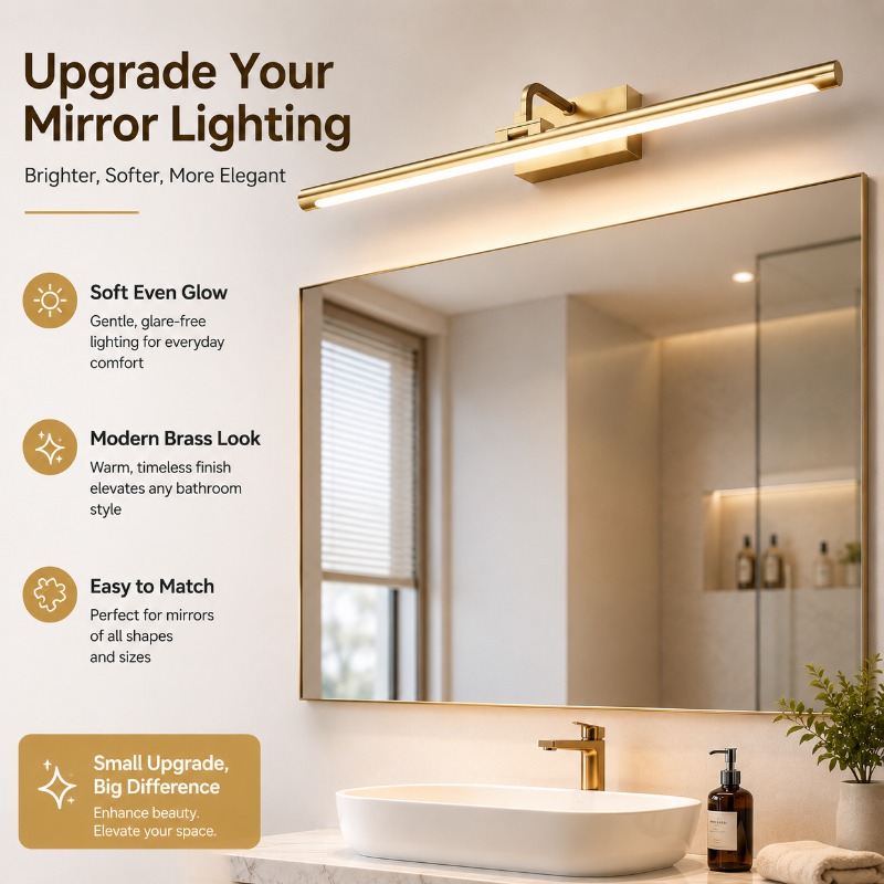 Home Bathroom Cabinets - 40cm 55cm 70cm Vintage LED Spiegelverlichting
