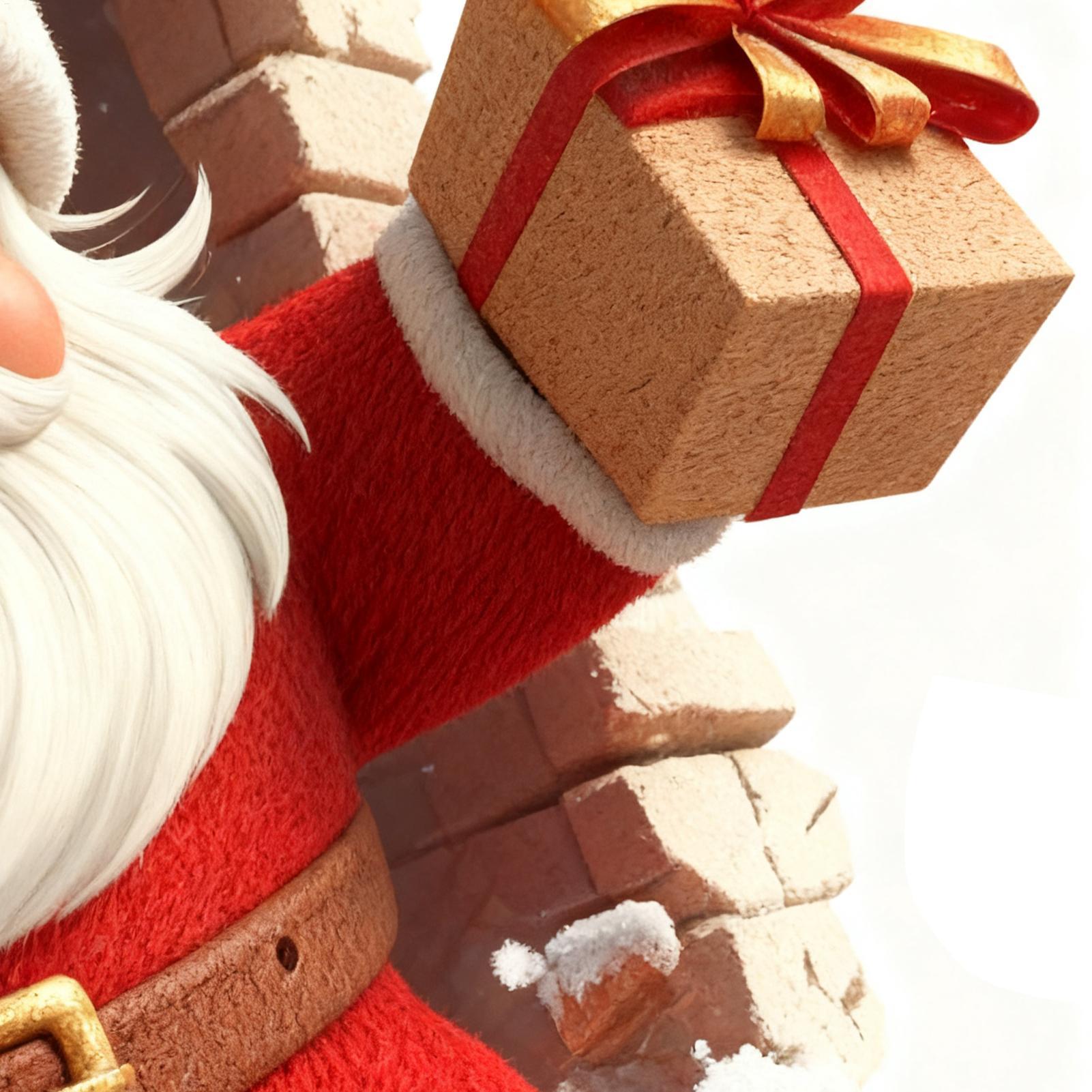 Home Bathroom Break - Kerstman muurstickers Kerst Kerstman breken bakstenen