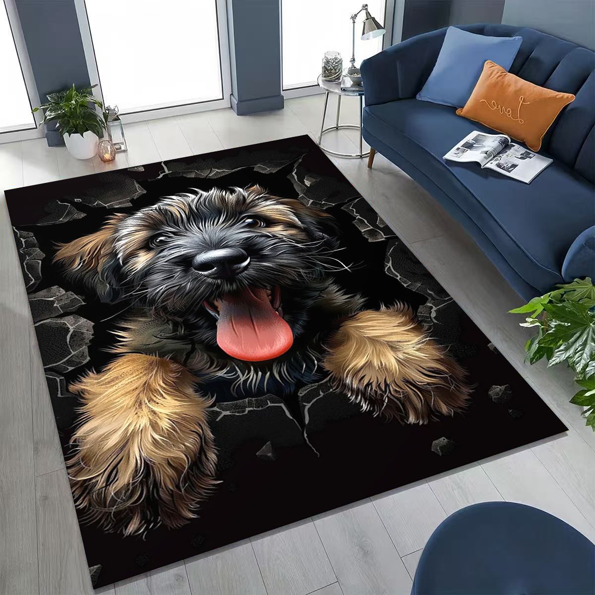 Home Bathroom Break - 3D Illusie Breaking Wall Dog Puppy