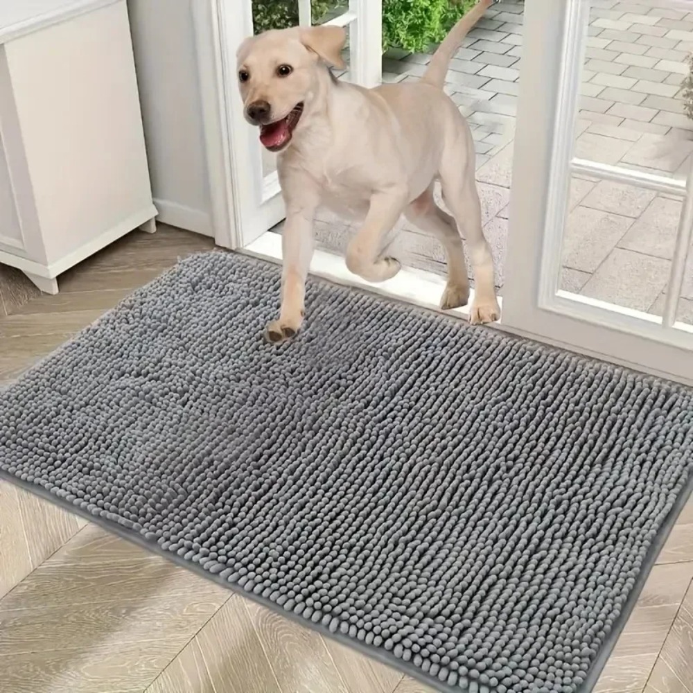 Home Bathroom Rugs - Effenkleurige huisdierdeurmat Superabsorberend Extra dichte chenille