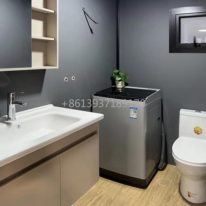 Tiny Home Bathroom Layout - Uitbreidbaar mobiel Tiny Home prefab containerhuis