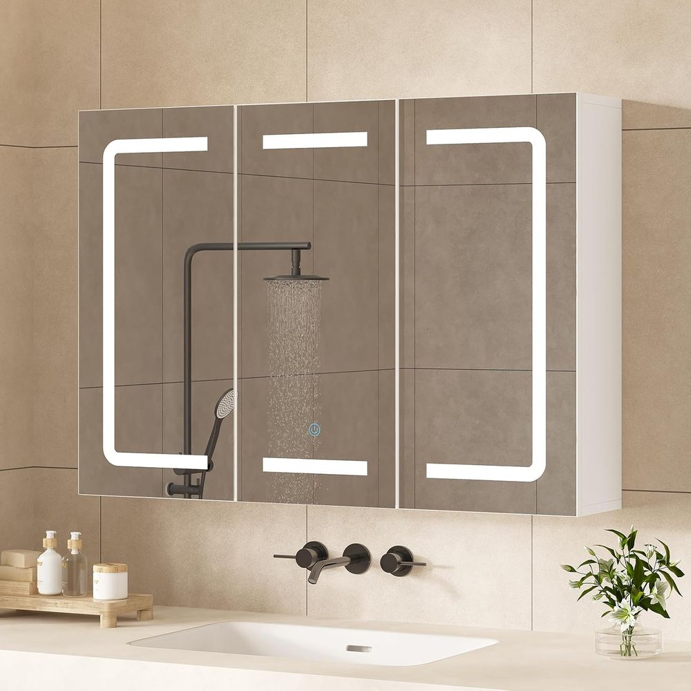 Home Bathroom Cabinets - Medicijnkastje met spiegel, verlichte badkamer medicijnkastje