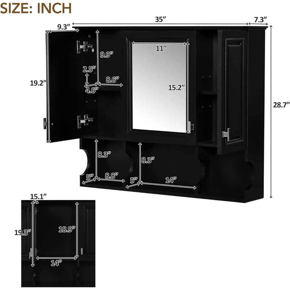 Badkamerwandkast met spiegel,  - Home Bathroom Cabinets recensie en prijs