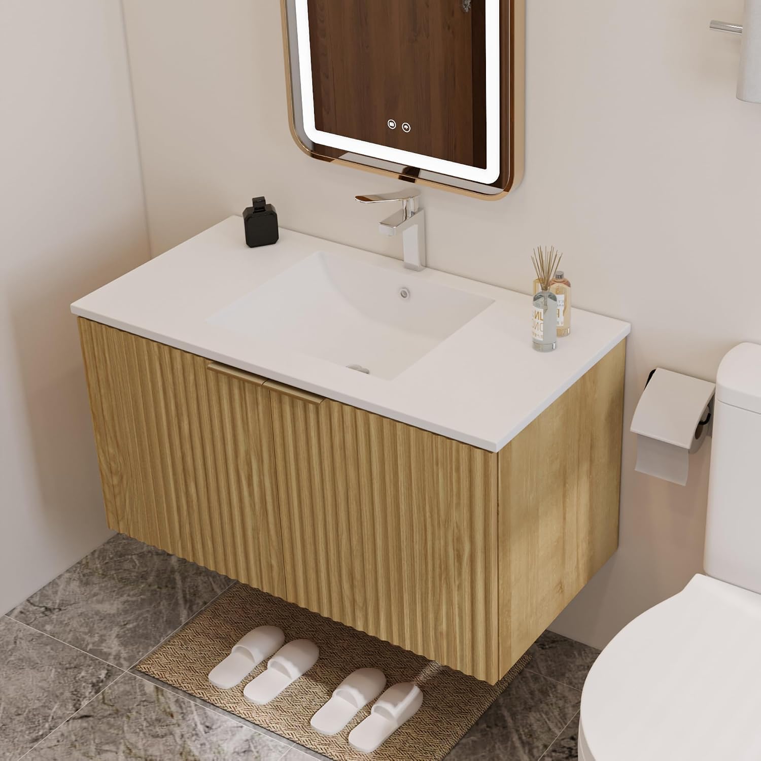 Moderne zwevende badkamermeube - Home Bathroom Cabinets recensie en prijs