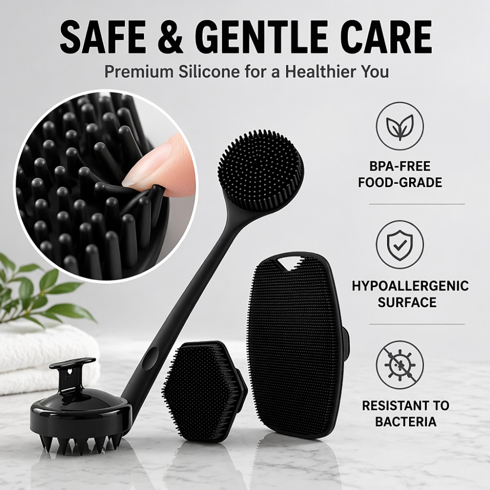 4-delige set siliconen lichaam - Home Bathroom Cleaning Machine recensie en prijs