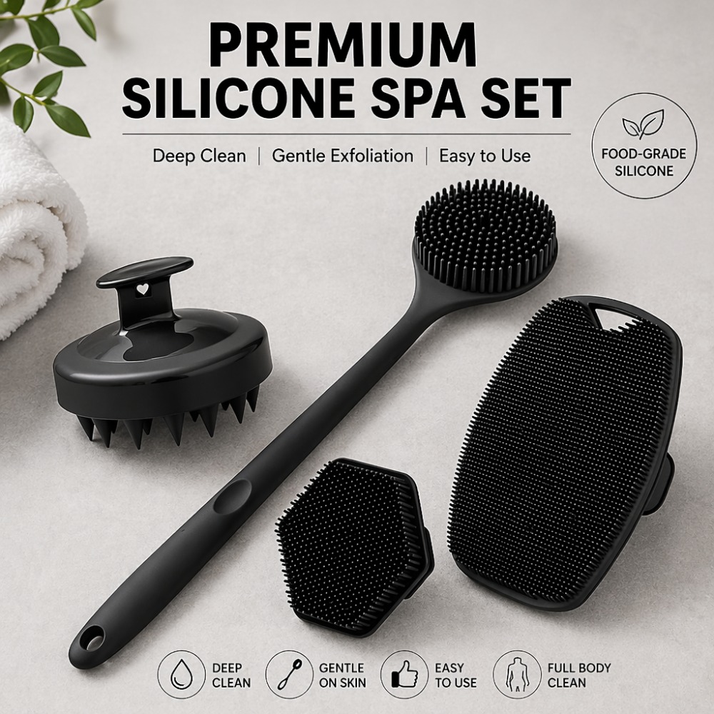 4-delige set siliconen lichaam - Home Bathroom Cleaning Machine recensie en prijs