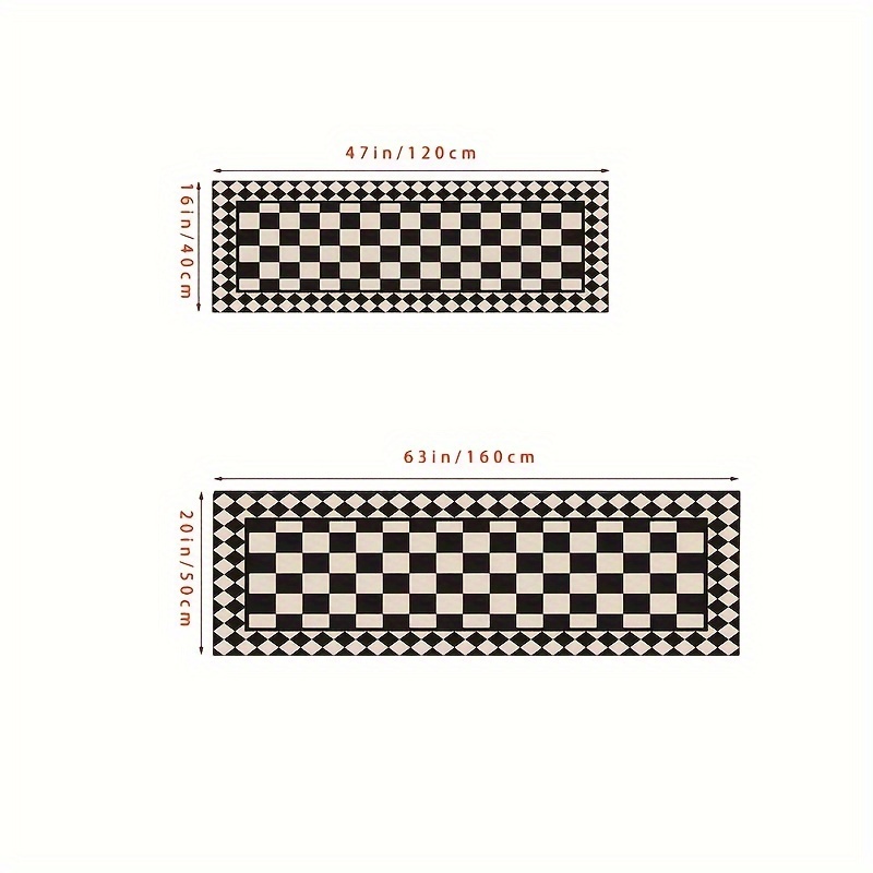 VIKAMA Zwart Wit Geruit Abstra - Home Bathroom Rugs recensie en prijs