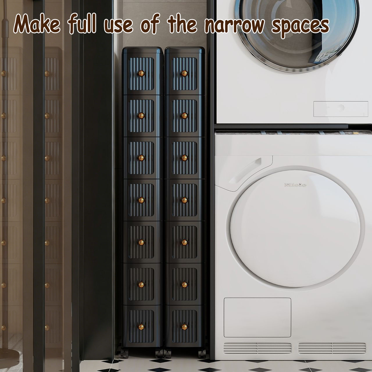 15 cm smalle opbergkast met la - Home Bathroom Cabinets recensie en prijs