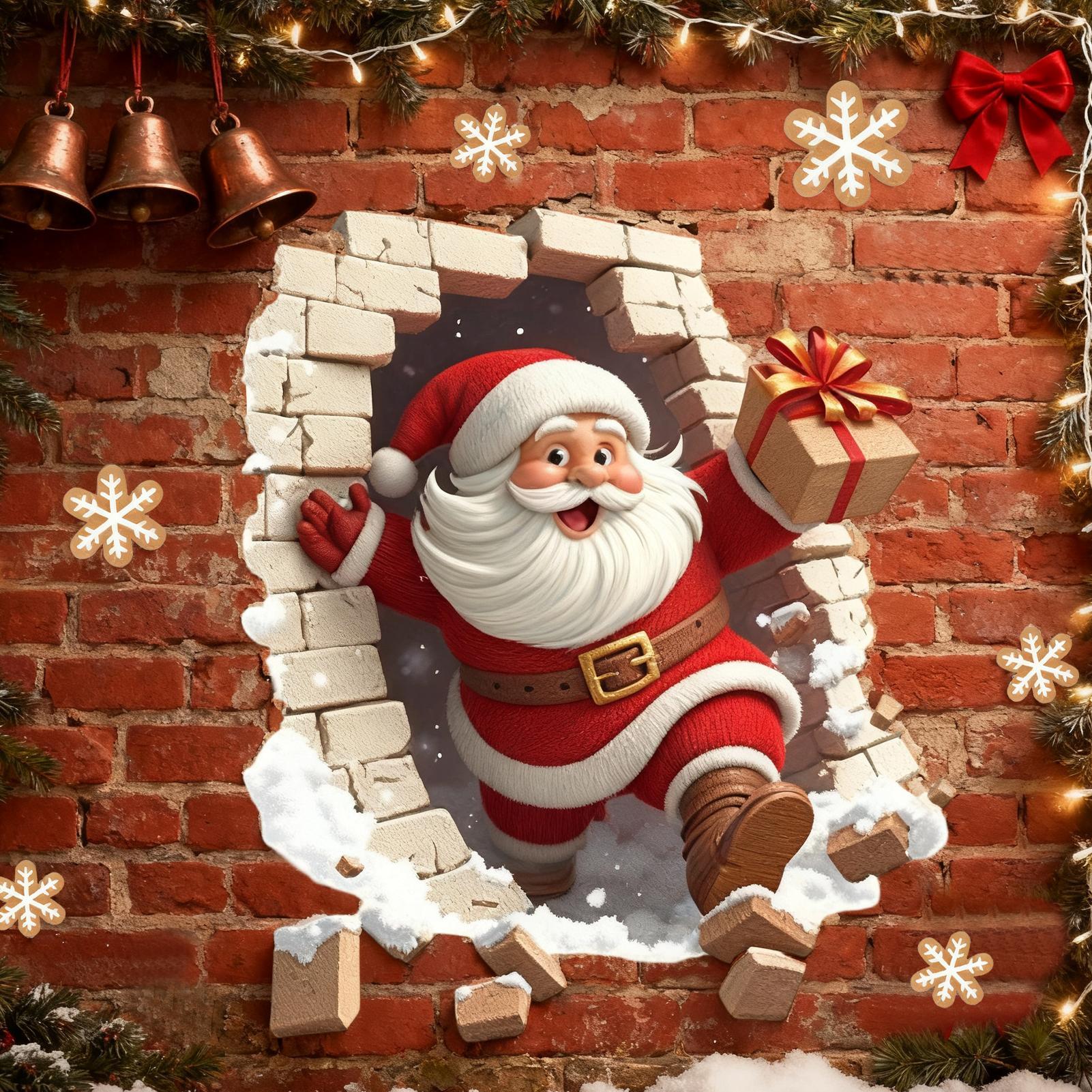 Kerstman muurstickers Kerst Ke - Home Bathroom Break recensie en prijs