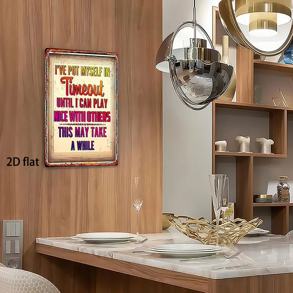 2D metalen bord, retro ijzeren - Home Bathroom Break recensie en prijs
