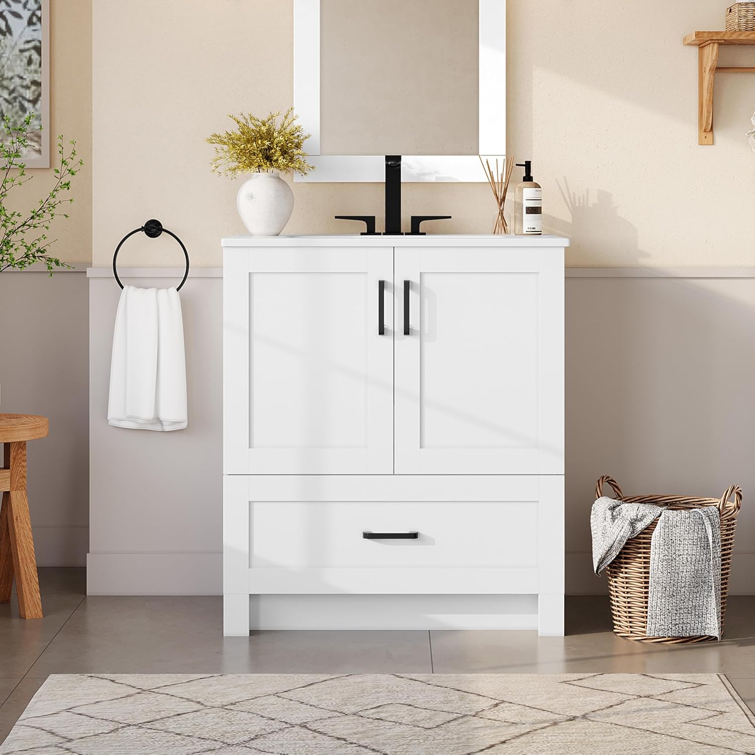 30 inch badkamermeubel met ker - Home Bathroom Cabinets recensie en prijs