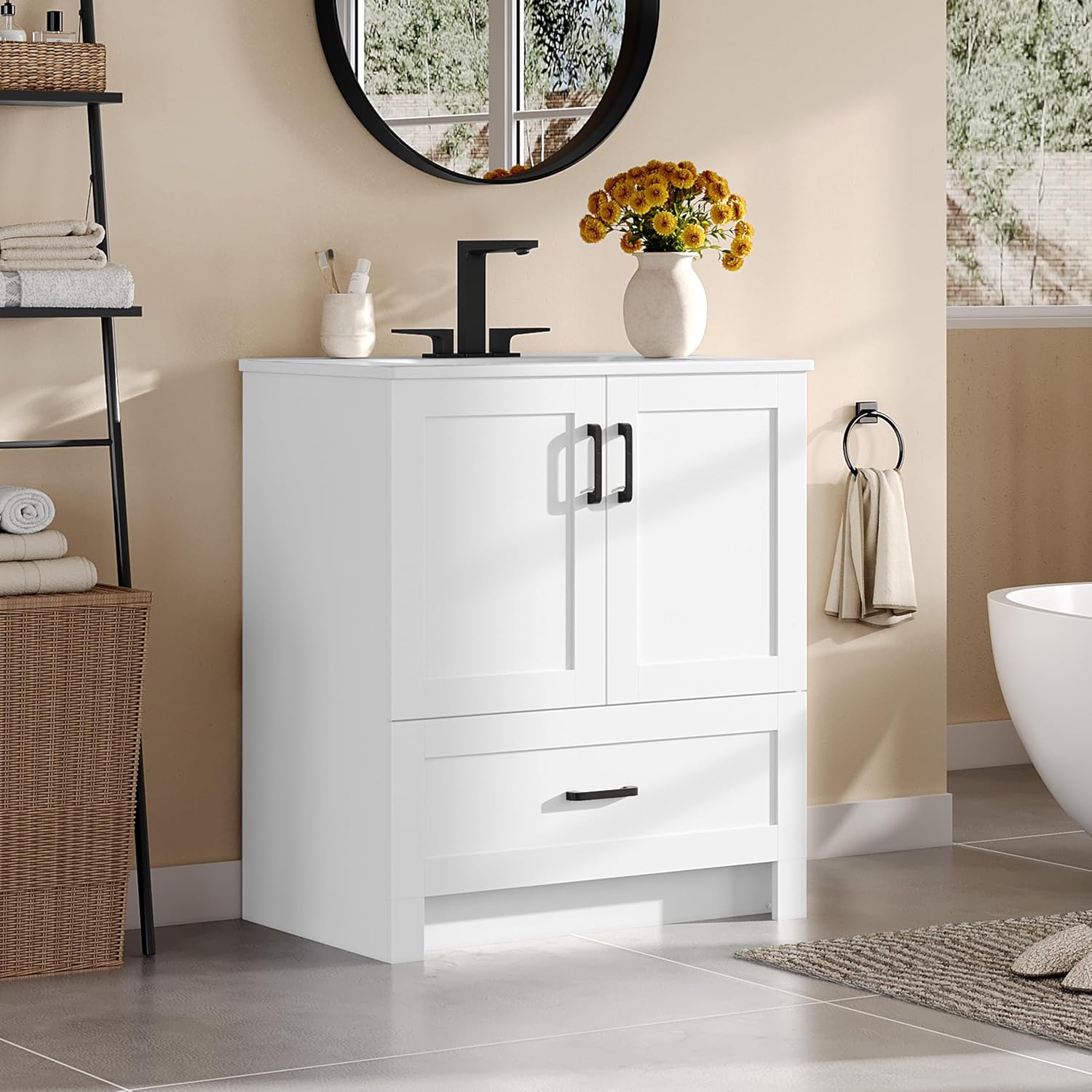 30 inch badkamermeubel met ker - Home Bathroom Cabinets recensie en prijs