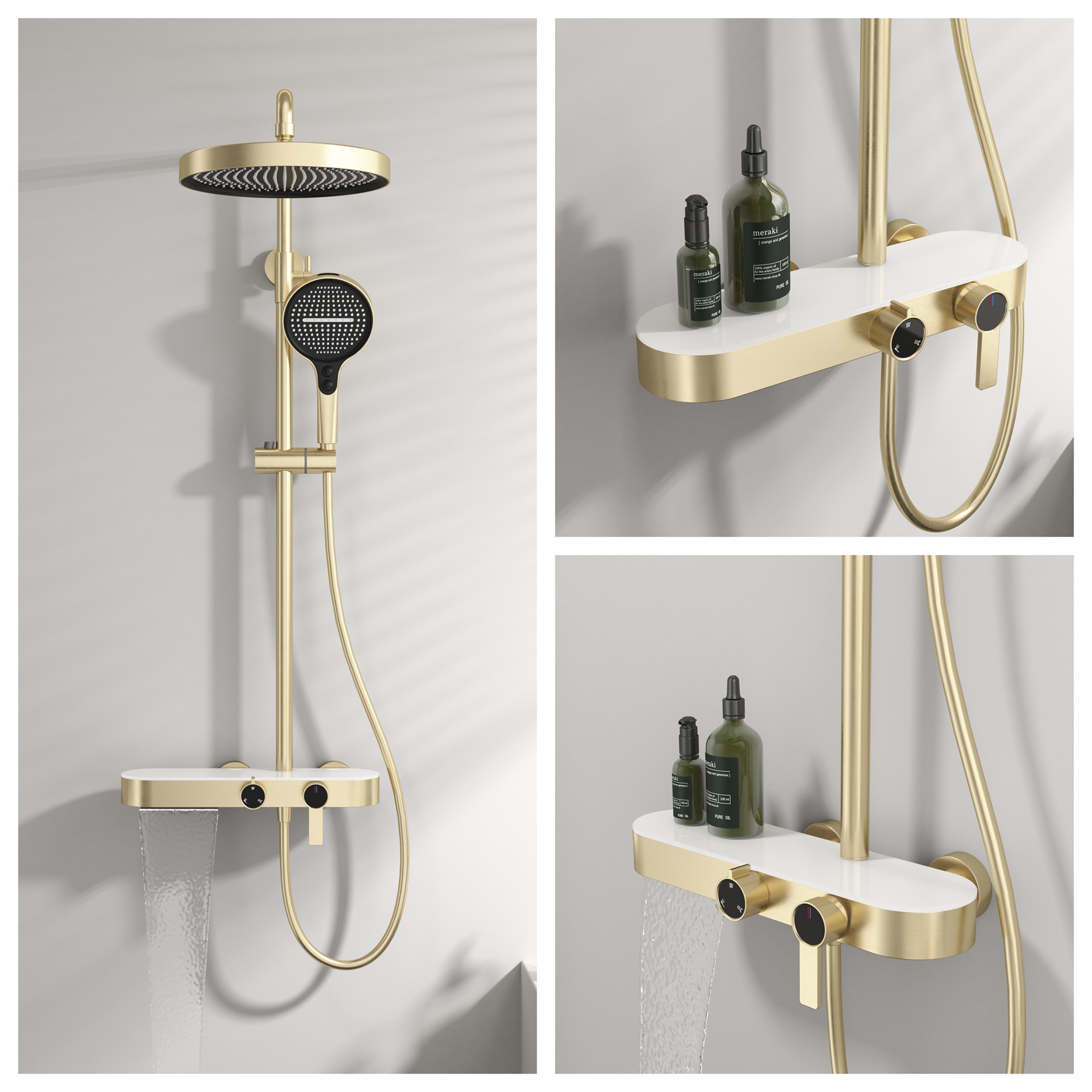 Gunmetal grijze doucheset voor - Home Bathroom Shower recensie en prijs