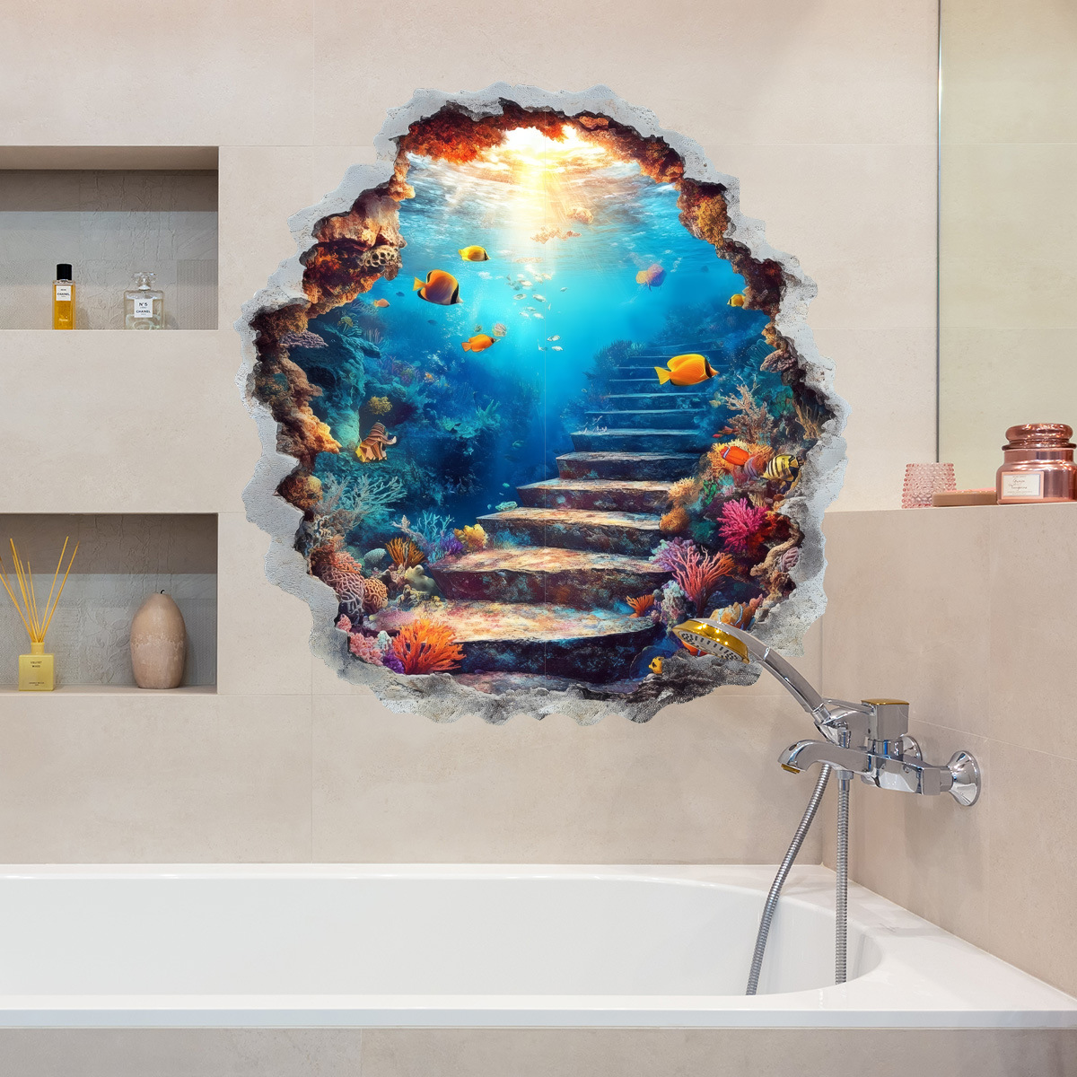 3D onderwaterwereld dolfijn br - Home Bathroom Break recensie en prijs